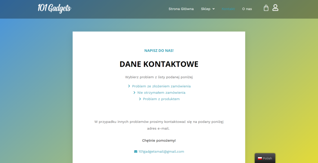 Strona kontaktowa